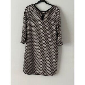 Whimsigoth Mod Shift Dress | Retro 60s Geometric | Black & Cream Vintage Vibes